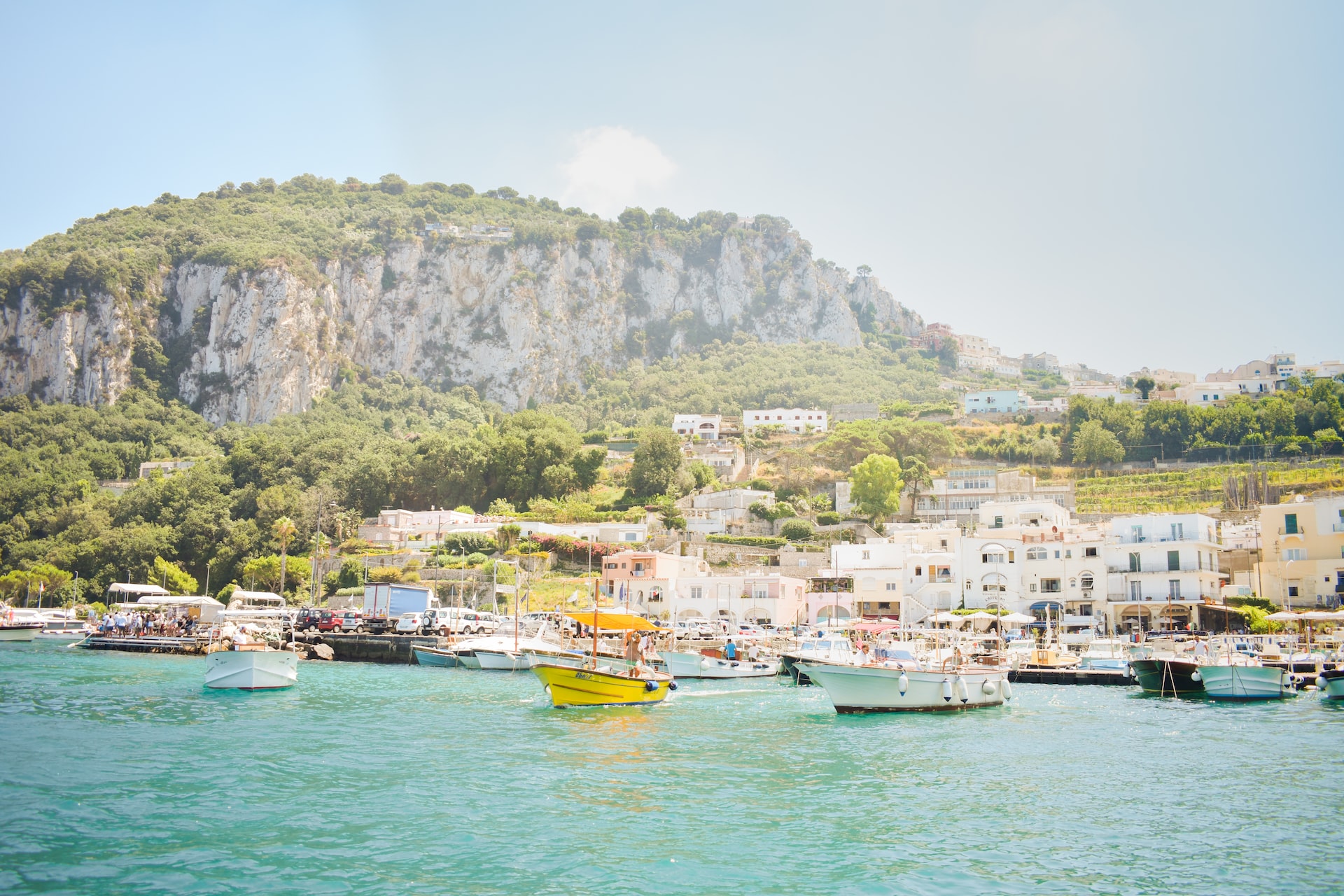 Capri Charter Boat tour Positano Capri Island Sorrento Nerano Massa lubrense Gozzo transfer boat 0122 Faraglioni Rocks Capri 5